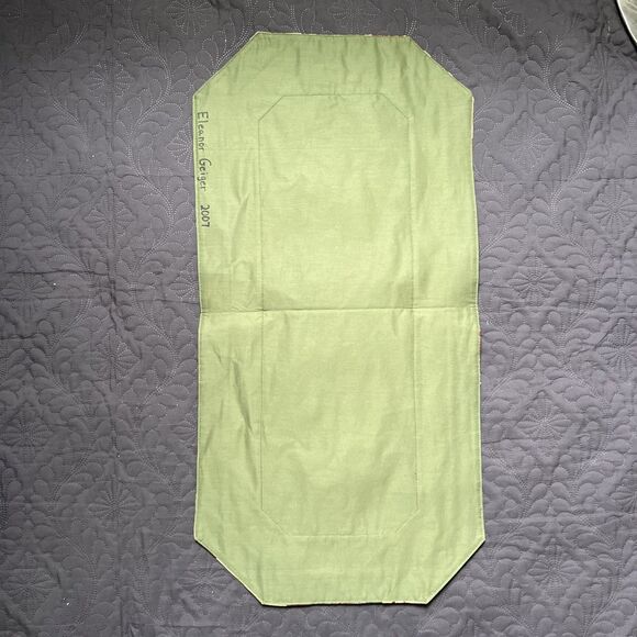 Handmade Christmas Holiday Table Runner Pieced Poinsettias 26” L x 13” W Home - Picture 2 of 9